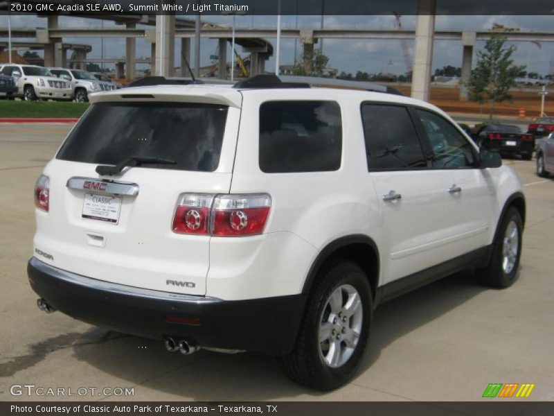 Summit White / Light Titanium 2010 GMC Acadia SLE AWD