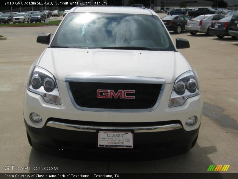 Summit White / Light Titanium 2010 GMC Acadia SLE AWD