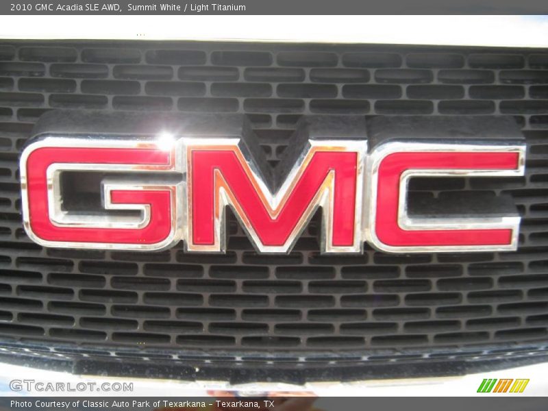 Summit White / Light Titanium 2010 GMC Acadia SLE AWD