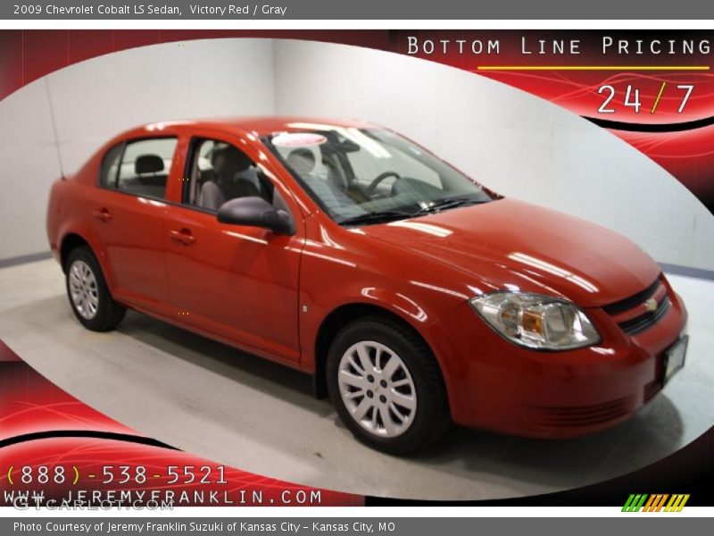 Victory Red / Gray 2009 Chevrolet Cobalt LS Sedan