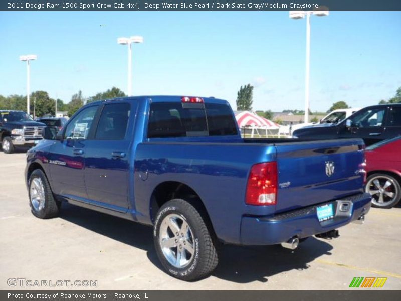 Deep Water Blue Pearl / Dark Slate Gray/Medium Graystone 2011 Dodge Ram 1500 Sport Crew Cab 4x4