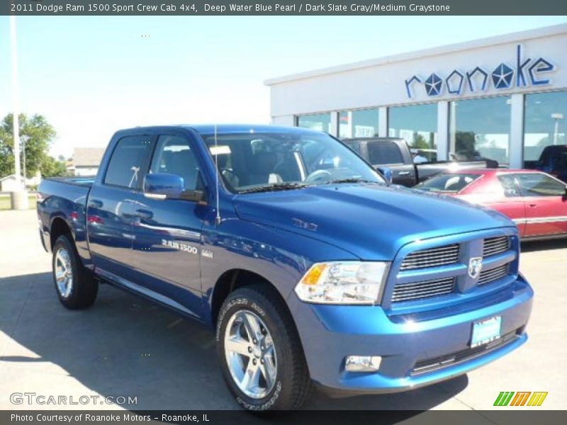 Deep Water Blue Pearl / Dark Slate Gray/Medium Graystone 2011 Dodge Ram 1500 Sport Crew Cab 4x4