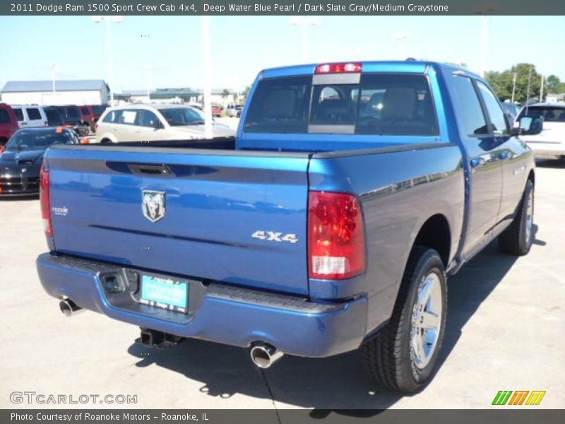 Deep Water Blue Pearl / Dark Slate Gray/Medium Graystone 2011 Dodge Ram 1500 Sport Crew Cab 4x4