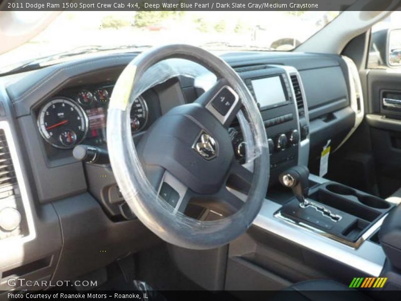 Deep Water Blue Pearl / Dark Slate Gray/Medium Graystone 2011 Dodge Ram 1500 Sport Crew Cab 4x4