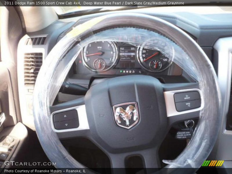 Deep Water Blue Pearl / Dark Slate Gray/Medium Graystone 2011 Dodge Ram 1500 Sport Crew Cab 4x4