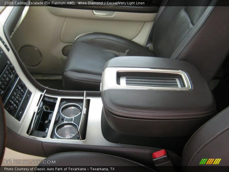 White Diamond / Cocoa/Very Light Linen 2009 Cadillac Escalade ESV Platinum AWD
