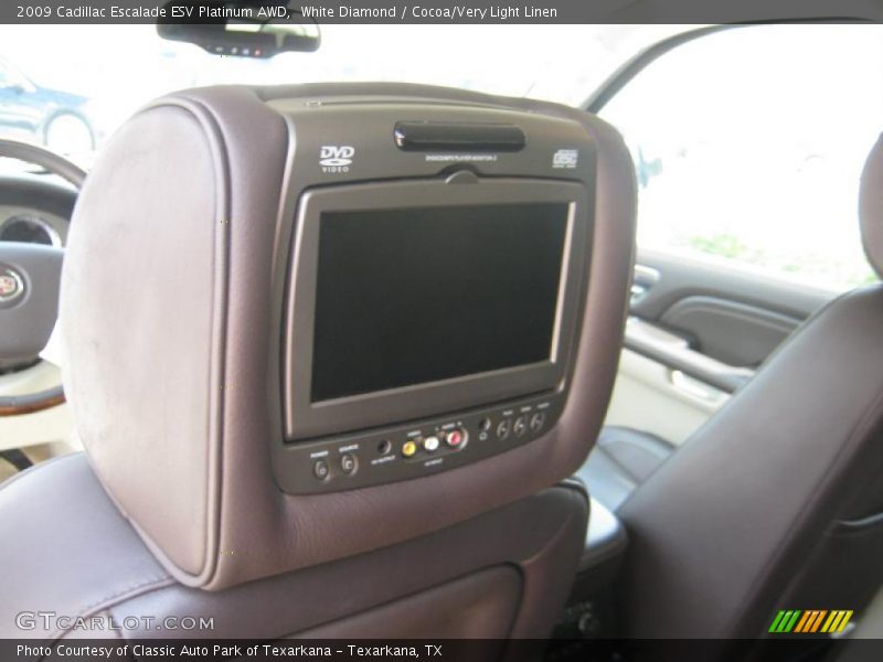 White Diamond / Cocoa/Very Light Linen 2009 Cadillac Escalade ESV Platinum AWD