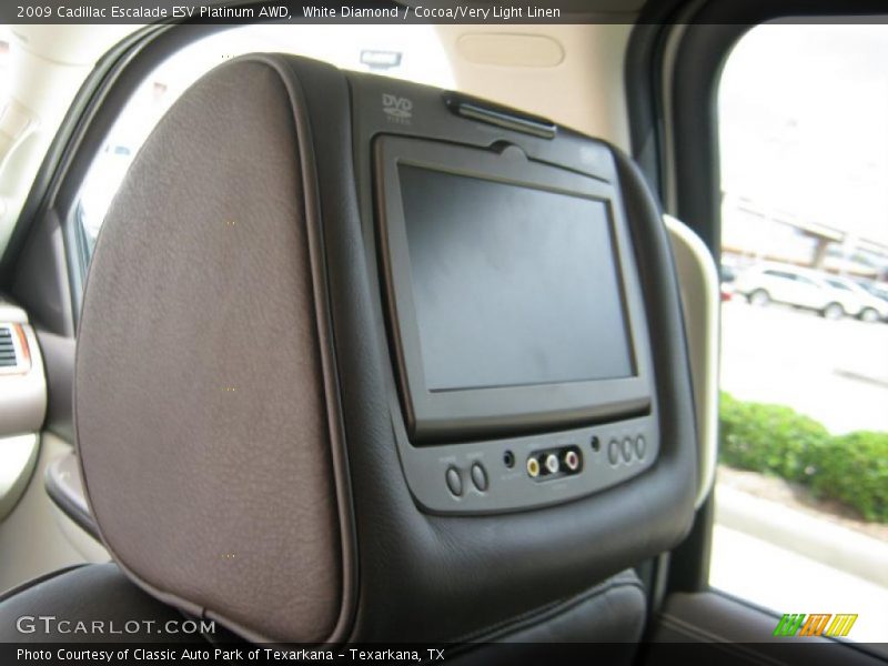 White Diamond / Cocoa/Very Light Linen 2009 Cadillac Escalade ESV Platinum AWD