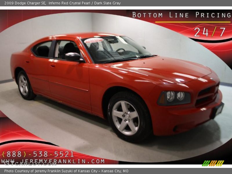 Inferno Red Crystal Pearl / Dark Slate Gray 2009 Dodge Charger SE
