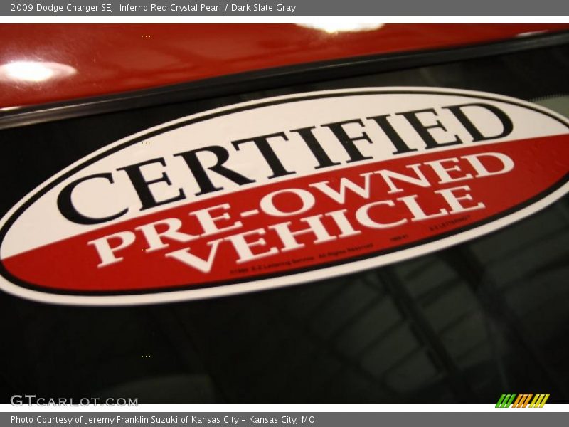 Inferno Red Crystal Pearl / Dark Slate Gray 2009 Dodge Charger SE