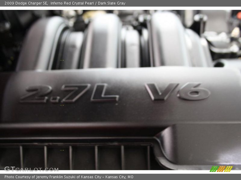 Inferno Red Crystal Pearl / Dark Slate Gray 2009 Dodge Charger SE