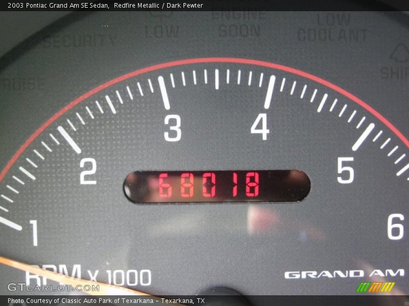 Redfire Metallic / Dark Pewter 2003 Pontiac Grand Am SE Sedan
