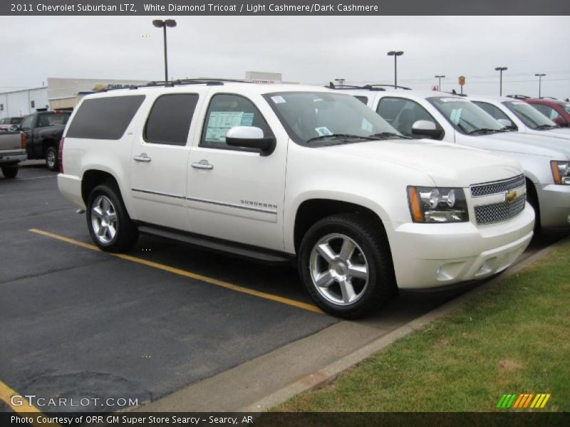 White Diamond Tricoat / Light Cashmere/Dark Cashmere 2011 Chevrolet Suburban LTZ