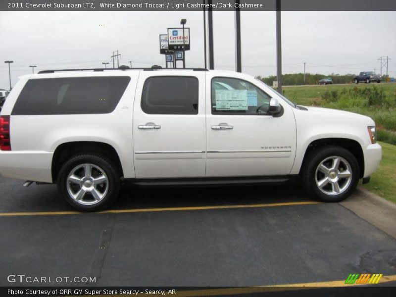 White Diamond Tricoat / Light Cashmere/Dark Cashmere 2011 Chevrolet Suburban LTZ