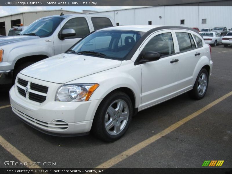 Stone White / Dark Slate Gray 2008 Dodge Caliber SE