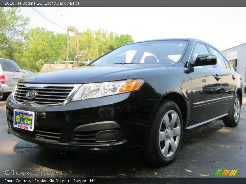 Ebony Black / Beige 2010 Kia Optima LX