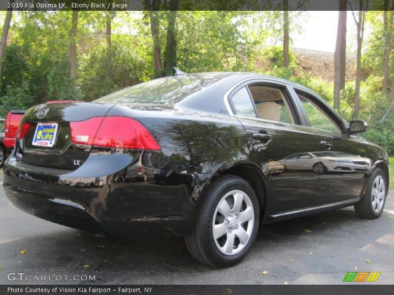 Ebony Black / Beige 2010 Kia Optima LX