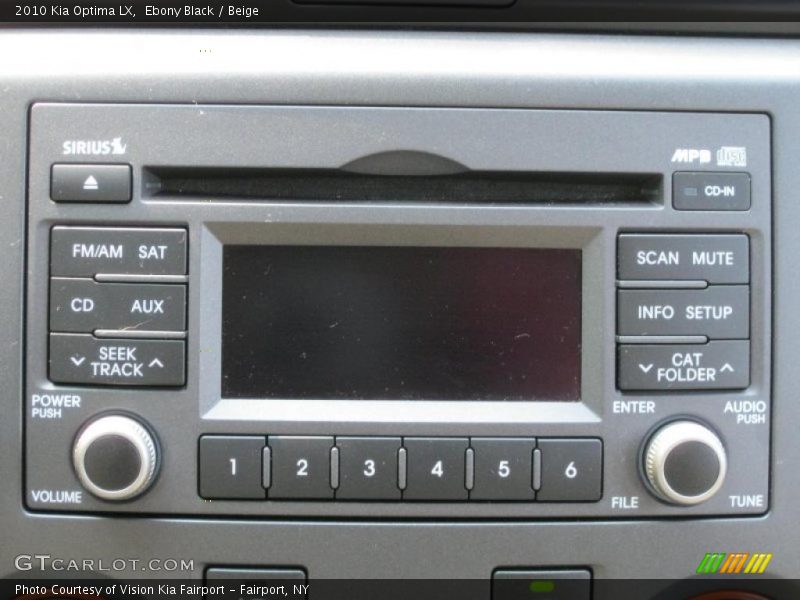 Ebony Black / Beige 2010 Kia Optima LX