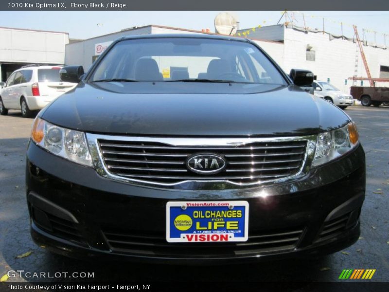 Ebony Black / Beige 2010 Kia Optima LX