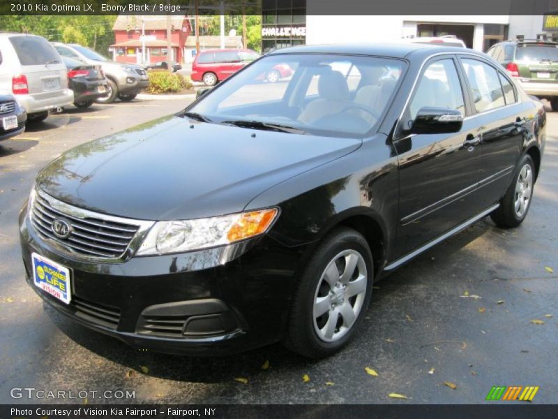 Ebony Black / Beige 2010 Kia Optima LX