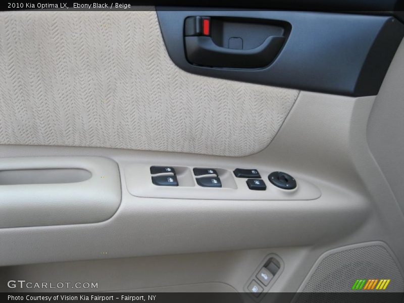 Ebony Black / Beige 2010 Kia Optima LX