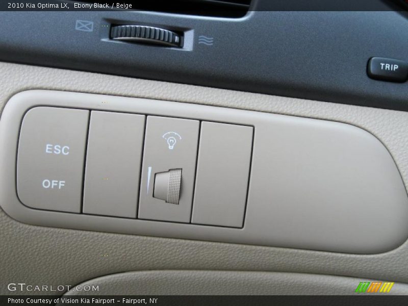 Ebony Black / Beige 2010 Kia Optima LX