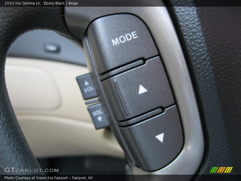 Ebony Black / Beige 2010 Kia Optima LX