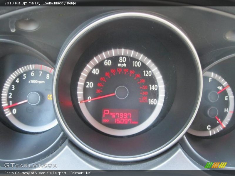 Ebony Black / Beige 2010 Kia Optima LX