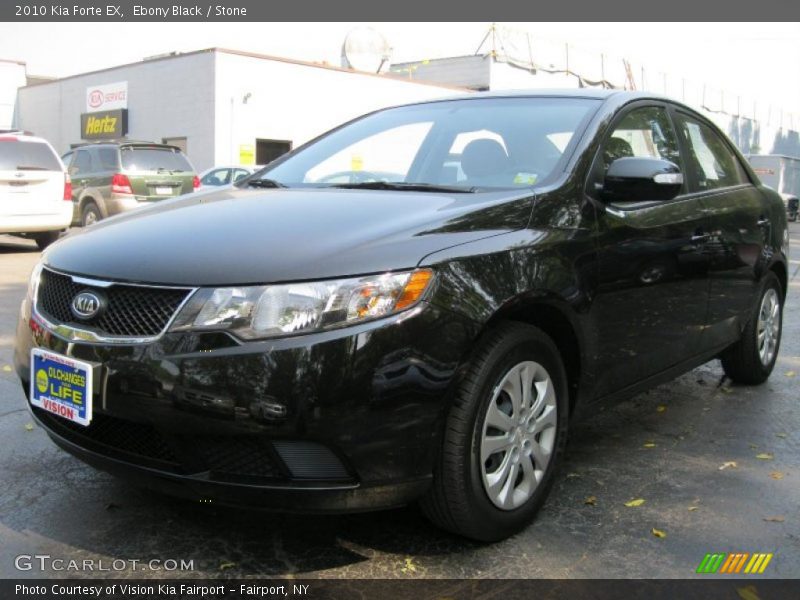 Ebony Black / Stone 2010 Kia Forte EX