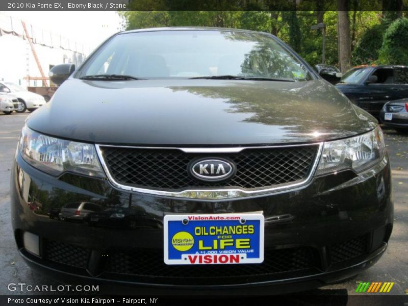 Ebony Black / Stone 2010 Kia Forte EX