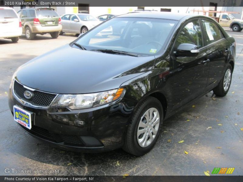 Ebony Black / Stone 2010 Kia Forte EX