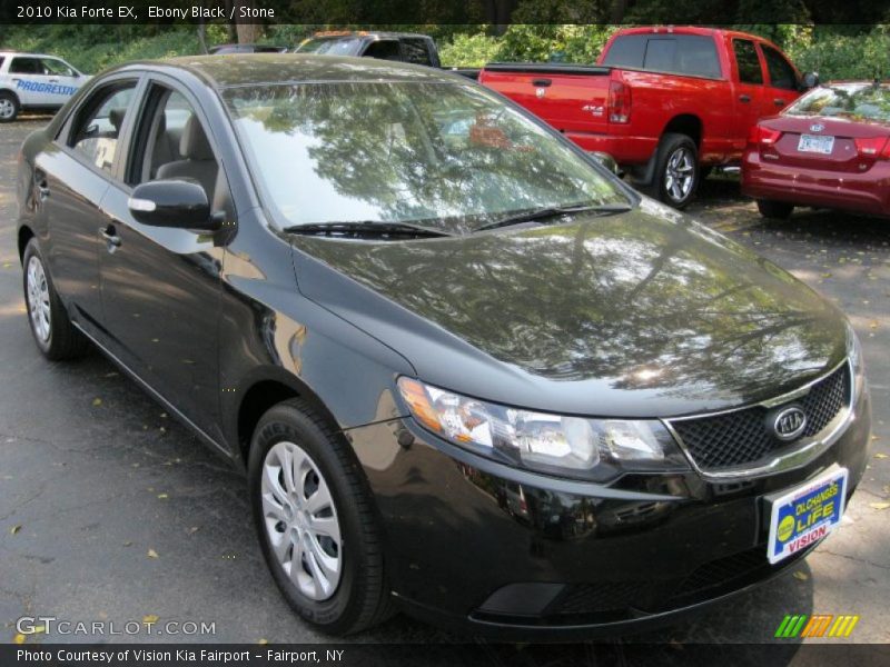 Ebony Black / Stone 2010 Kia Forte EX