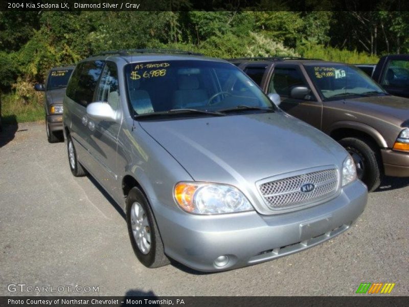 Diamond Silver / Gray 2004 Kia Sedona LX