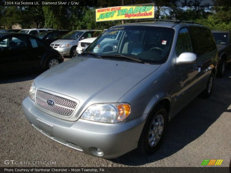 Diamond Silver / Gray 2004 Kia Sedona LX