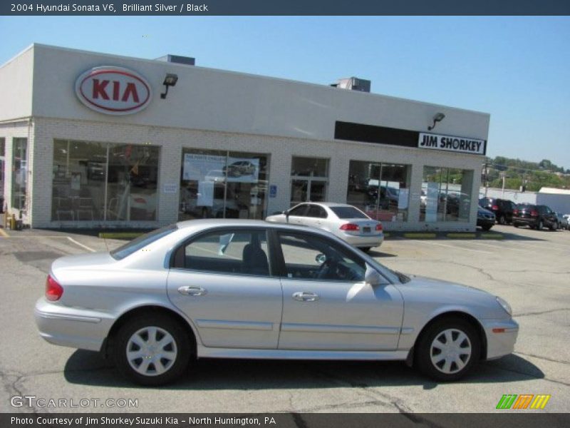 Brilliant Silver / Black 2004 Hyundai Sonata V6