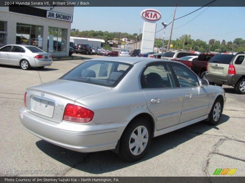 Brilliant Silver / Black 2004 Hyundai Sonata V6