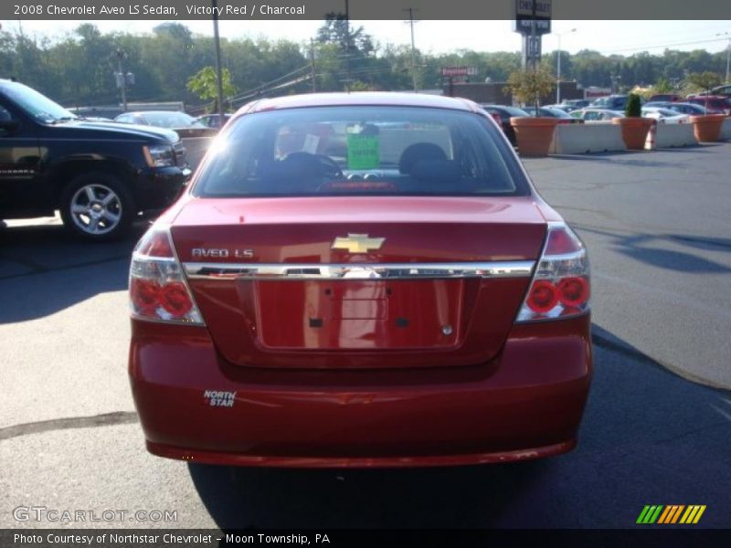 Victory Red / Charcoal 2008 Chevrolet Aveo LS Sedan