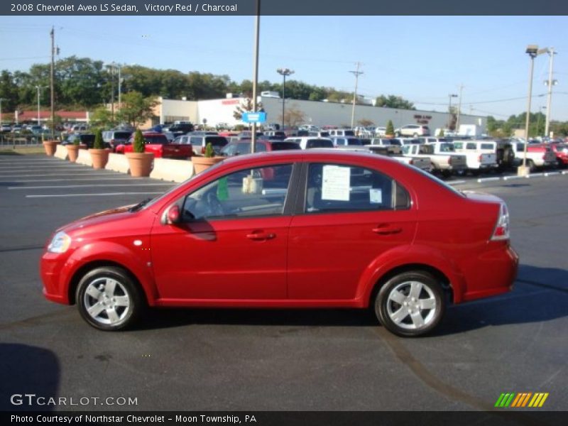 Victory Red / Charcoal 2008 Chevrolet Aveo LS Sedan