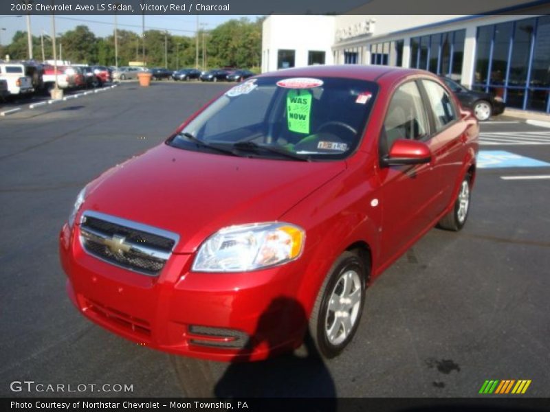 Victory Red / Charcoal 2008 Chevrolet Aveo LS Sedan