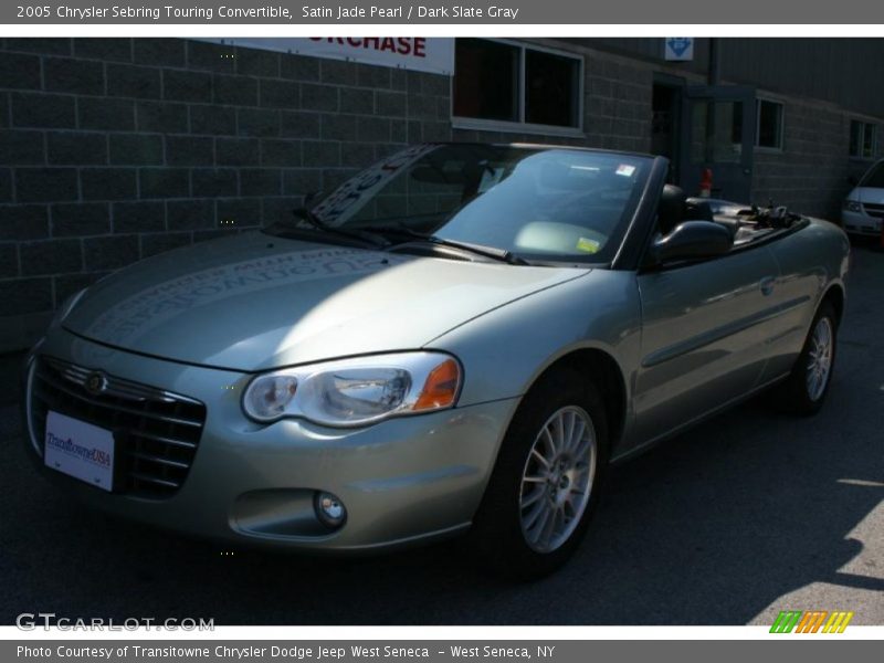 Satin Jade Pearl / Dark Slate Gray 2005 Chrysler Sebring Touring Convertible