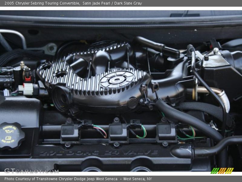 Satin Jade Pearl / Dark Slate Gray 2005 Chrysler Sebring Touring Convertible