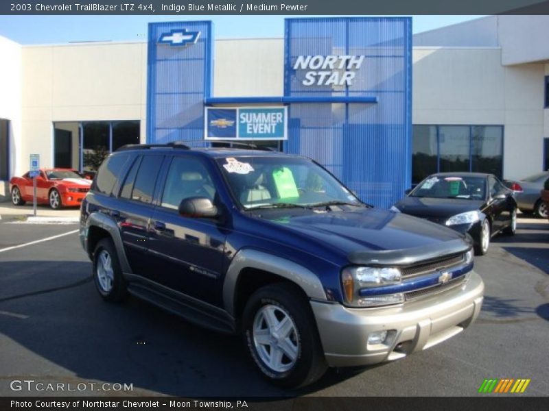 Indigo Blue Metallic / Medium Pewter 2003 Chevrolet TrailBlazer LTZ 4x4