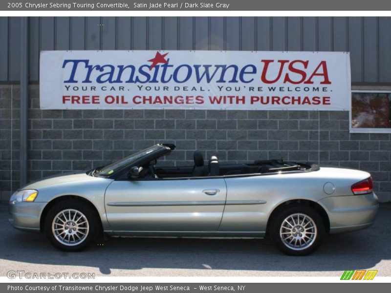 Satin Jade Pearl / Dark Slate Gray 2005 Chrysler Sebring Touring Convertible