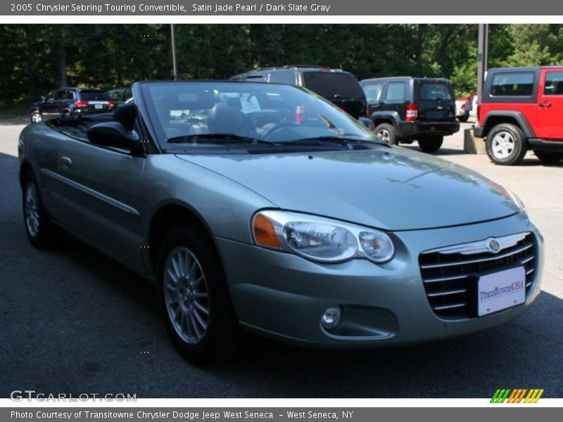 Satin Jade Pearl / Dark Slate Gray 2005 Chrysler Sebring Touring Convertible