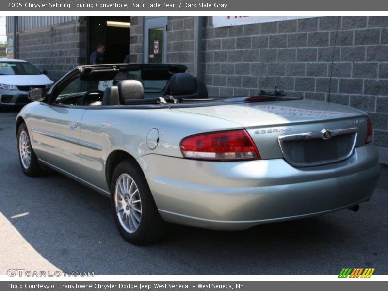 Satin Jade Pearl / Dark Slate Gray 2005 Chrysler Sebring Touring Convertible