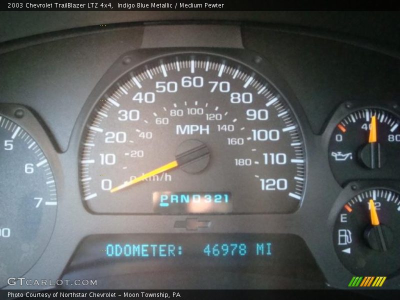 Indigo Blue Metallic / Medium Pewter 2003 Chevrolet TrailBlazer LTZ 4x4