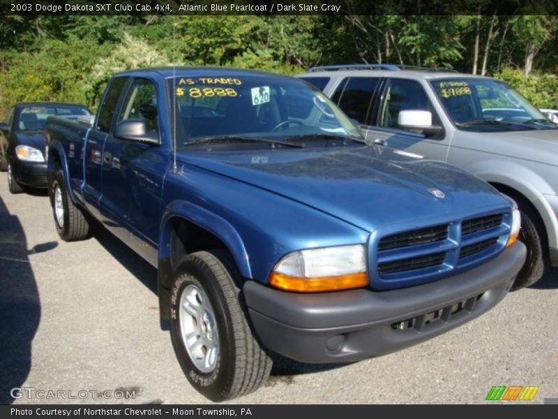 Atlantic Blue Pearlcoat / Dark Slate Gray 2003 Dodge Dakota SXT Club Cab 4x4