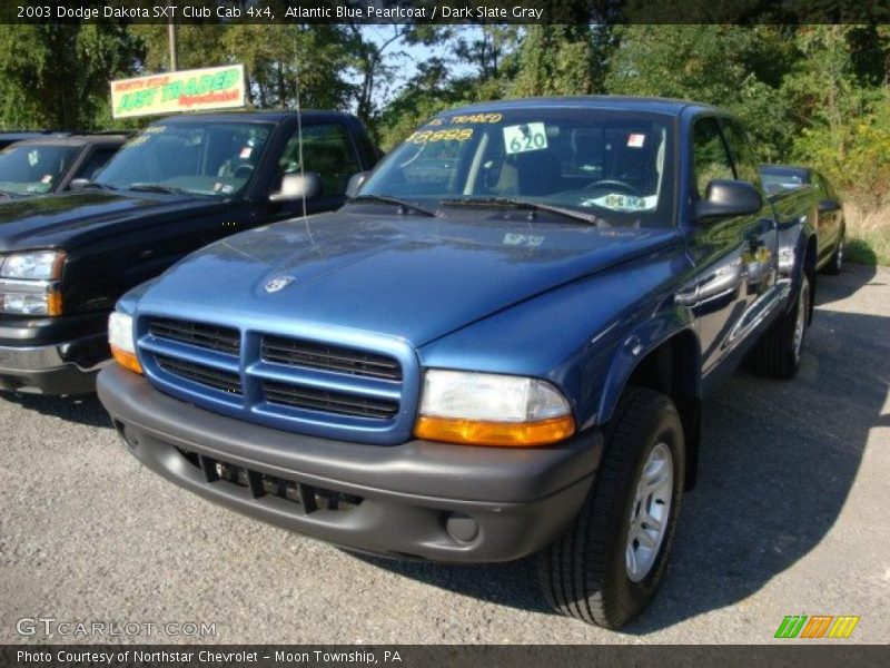 Atlantic Blue Pearlcoat / Dark Slate Gray 2003 Dodge Dakota SXT Club Cab 4x4