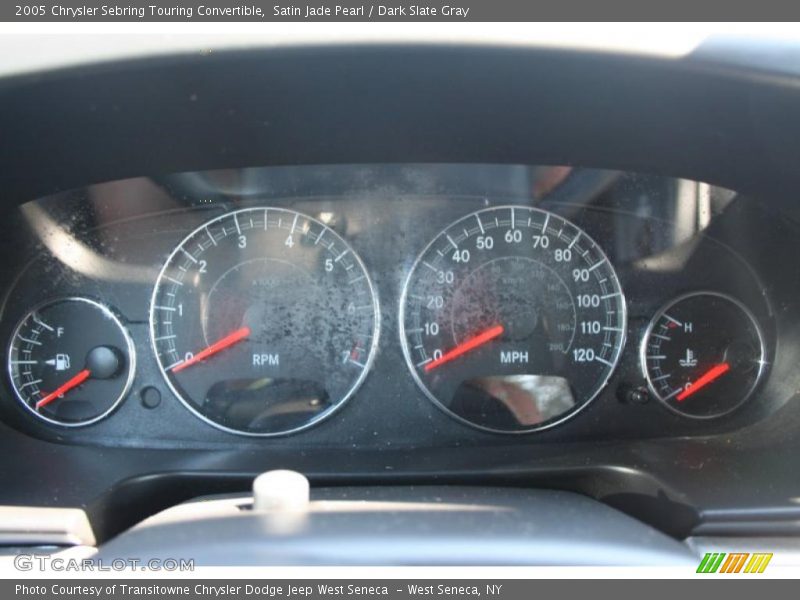 Satin Jade Pearl / Dark Slate Gray 2005 Chrysler Sebring Touring Convertible