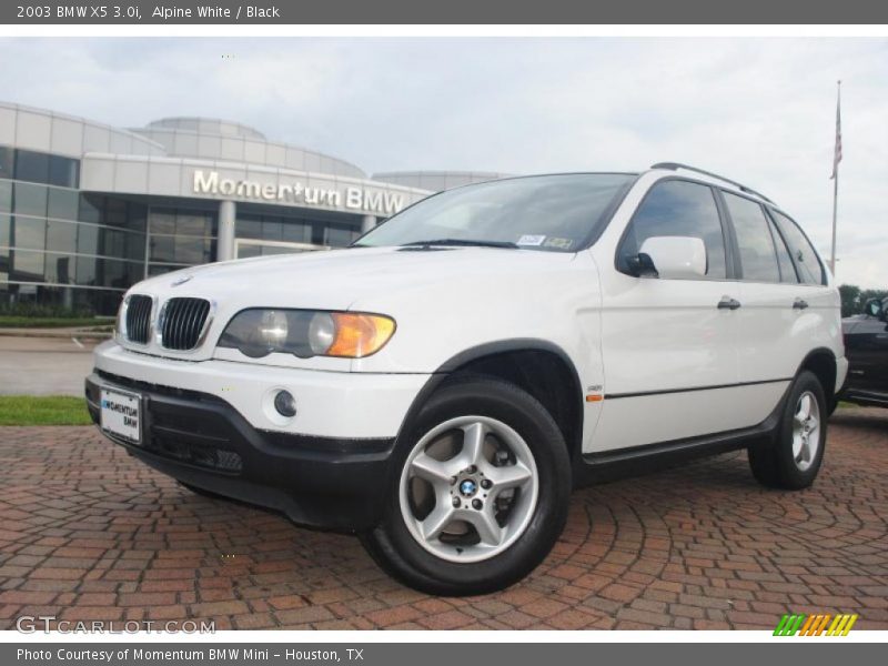 Alpine White / Black 2003 BMW X5 3.0i